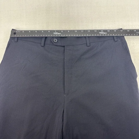 Michael Kors Mens Navy Pinstripe 2 Piece Suit Wool Size 42L Pants 34x32 - Picture 12 of 16